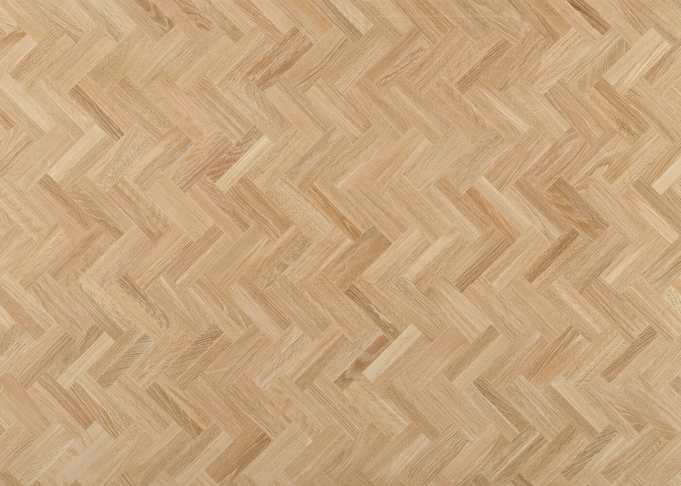 Parquet ch&ecirc;ne massif Mosa&iuml;que B&acirc;ton Rompu Premier brut lames de 8x120 mm, dalle de 384x384 mm