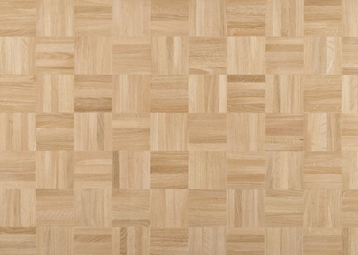 Parquet ch&ecirc;ne massif Damier brut Premier 5 lames de 120 mm/carr&eacute;, dalle de 480x480