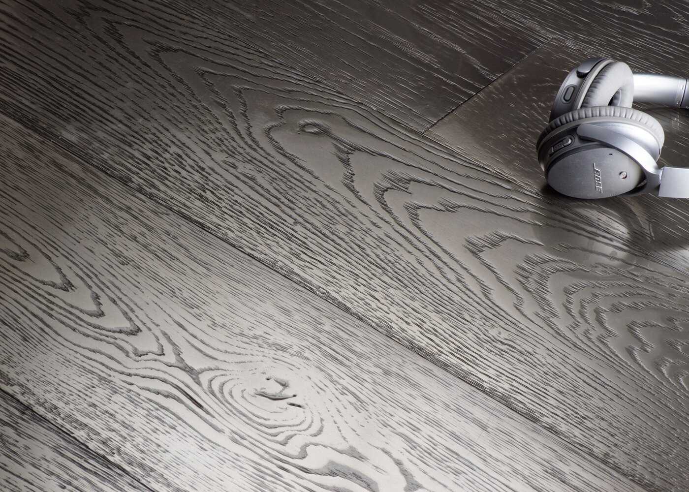 Parquet chêne contrecollé G2 Métal ARGENTE brossé vieilli 15x160x1200-2300