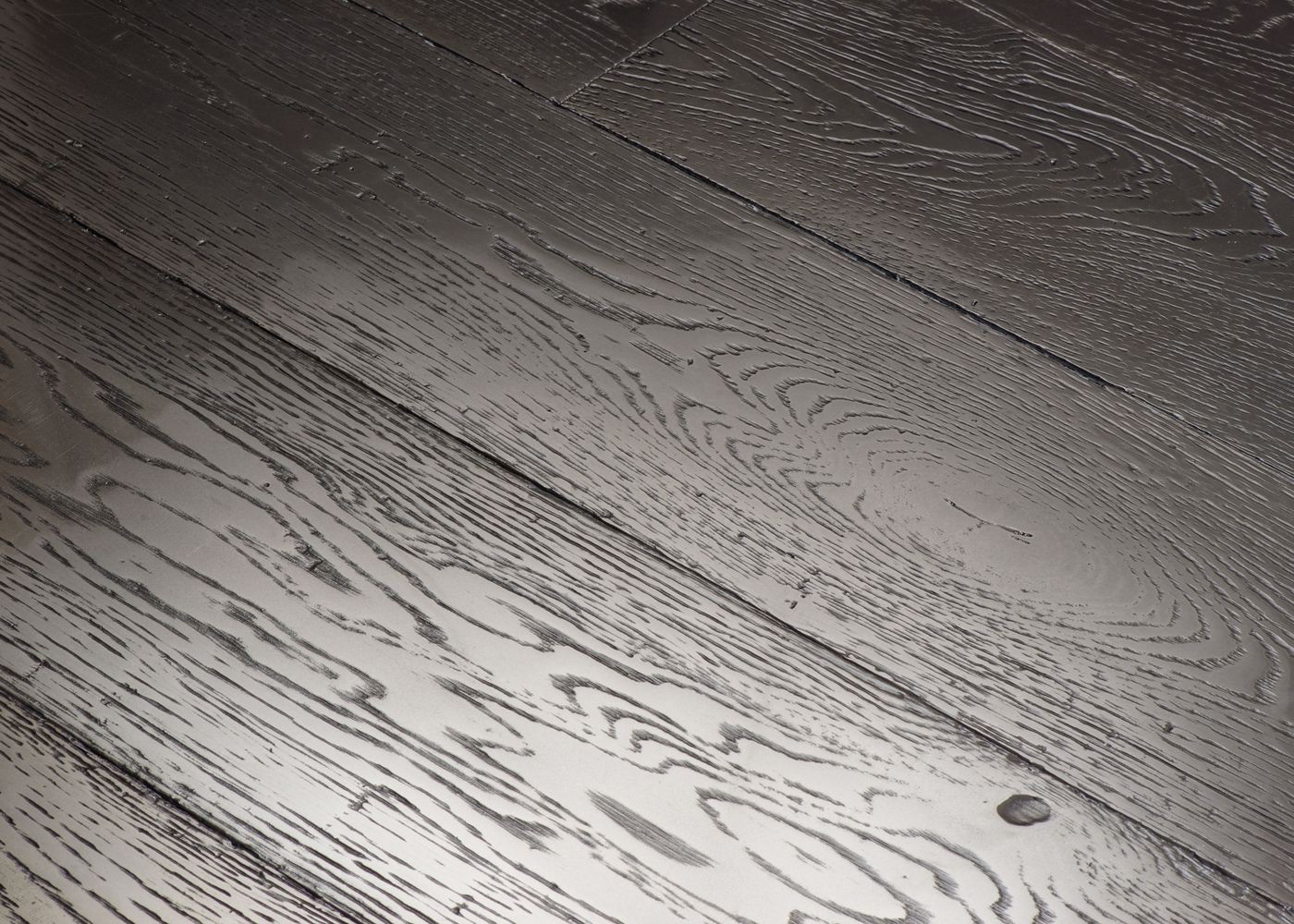 Parquet chêne contrecollé G2 Métal ARGENTE PEFC brossé vieilli 15x160x1200-2300