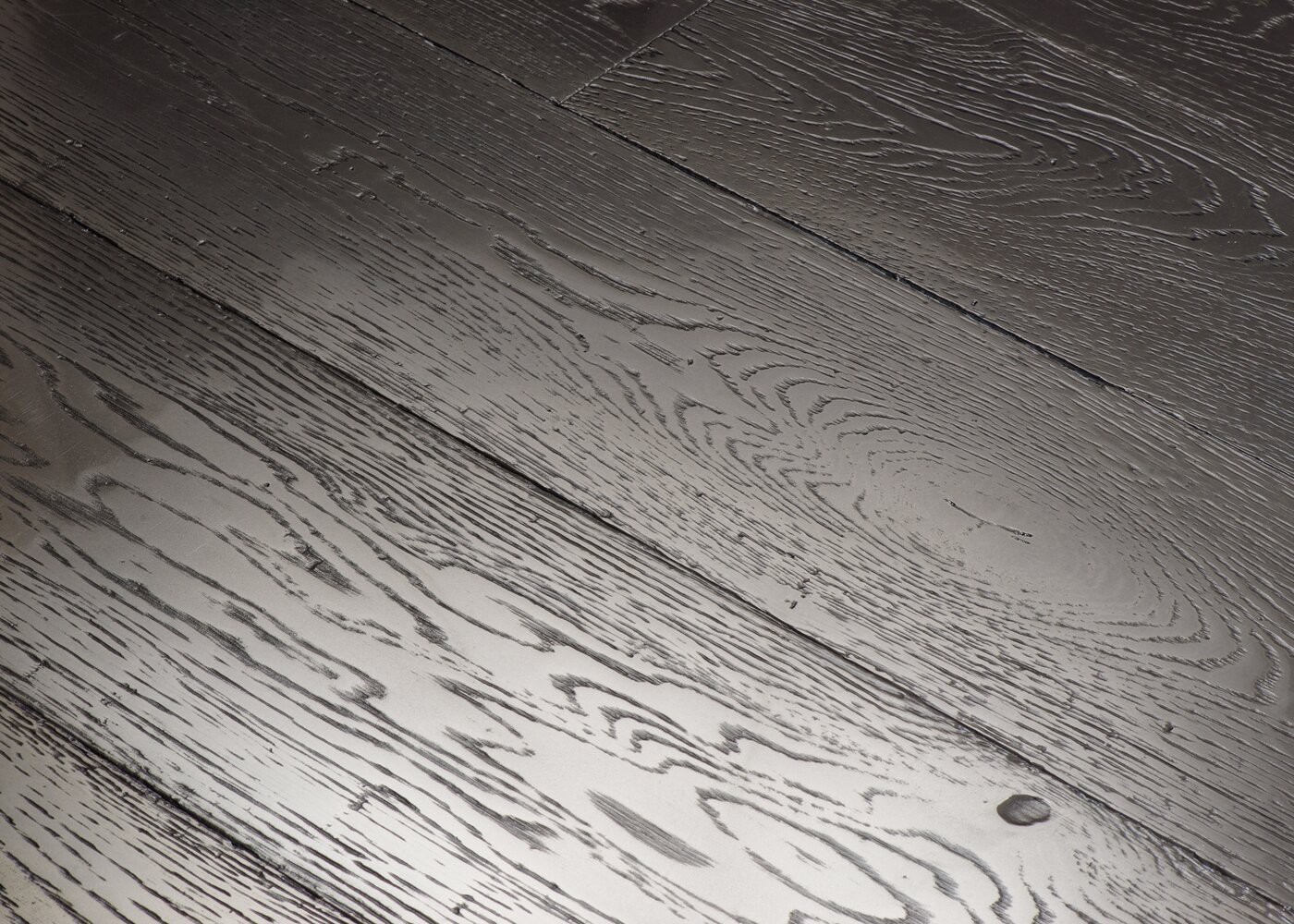 Parquet chêne contrecollé G2 Métal ARGENTE brossé vieilli 15x160x1200-2300