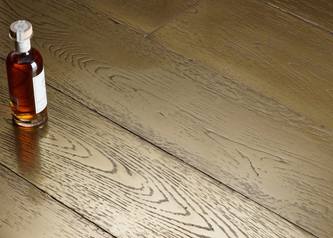 Parquet chêne contrecollé G2 Métal BLING BLING brossé vieilli 15x160x1200-2300