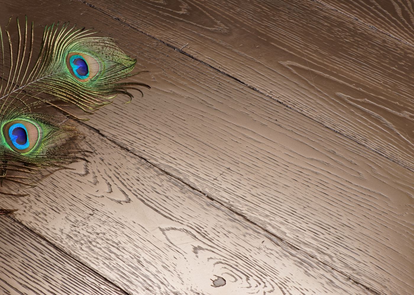 Parquet chêne contrecollé G2 Métal BRONZE PEFC brossé vieilli 15x160x1200-2300