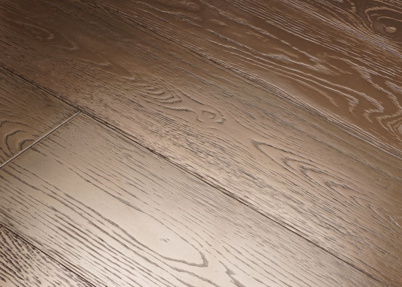 Parquet chêne contrecollé G2 Métal BRONZE PEFC brossé 15x160x1200-2300