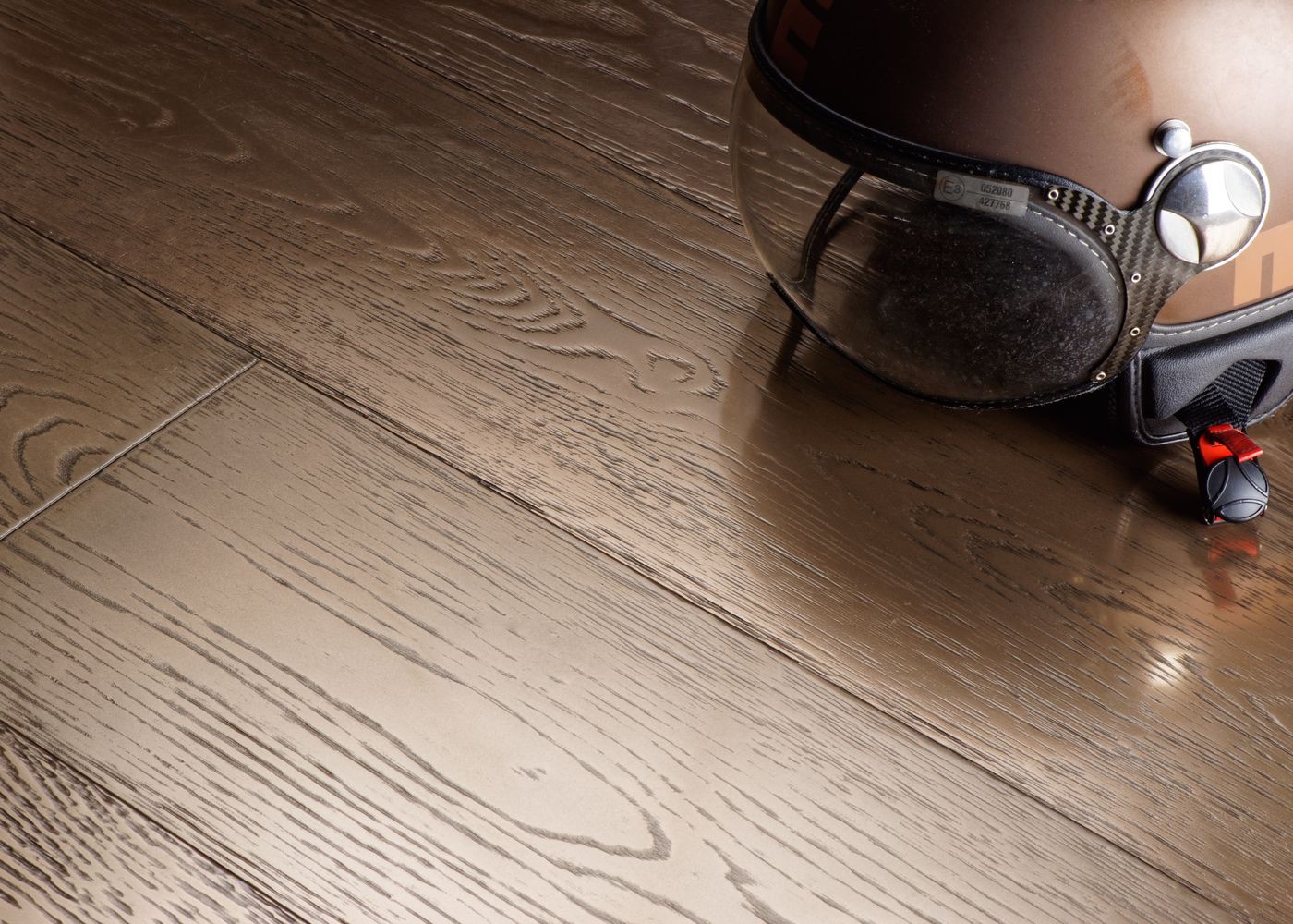 Parquet chêne contrecollé G2 Métal BRONZE PEFC brossé 15x160x1200-2300