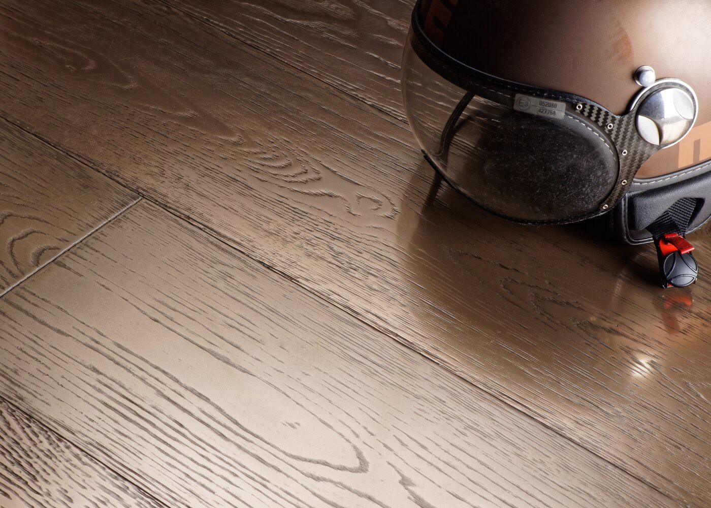 Parquet chêne contrecollé G2 Métal BRONZE brossé vieilli 15x160x1200-2300