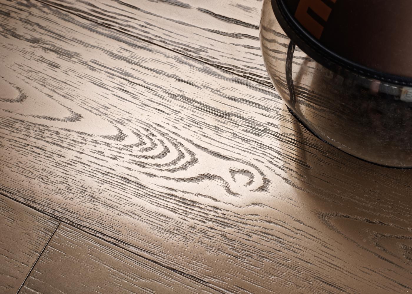 Parquet chêne contrecollé G2 Métal BRONZE PEFC brossé 15x160x1200-2300