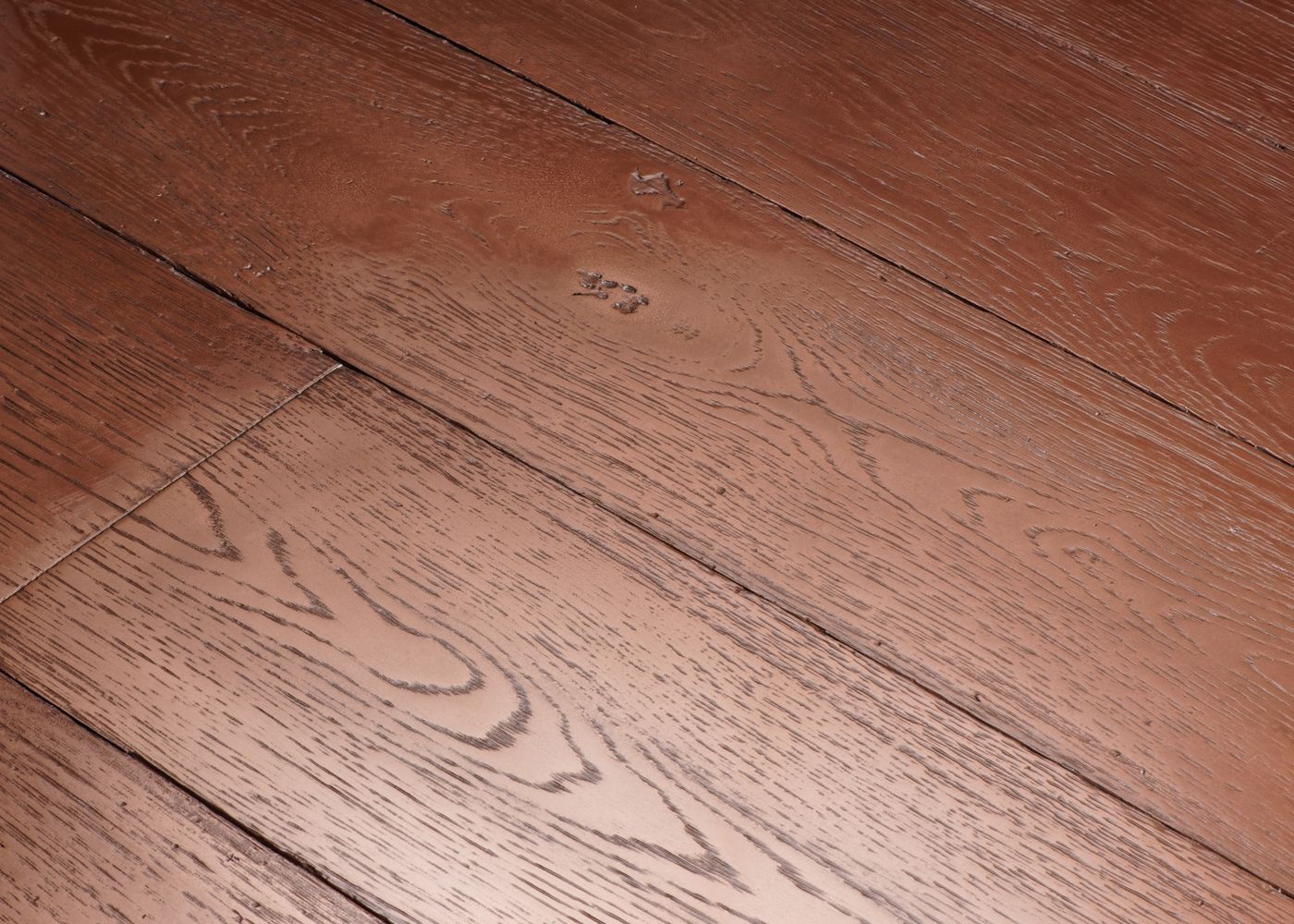 Parquet chêne contrecollé G2 Métal CUIVRE PEFC brossé vieilli 15x160x1200-2300