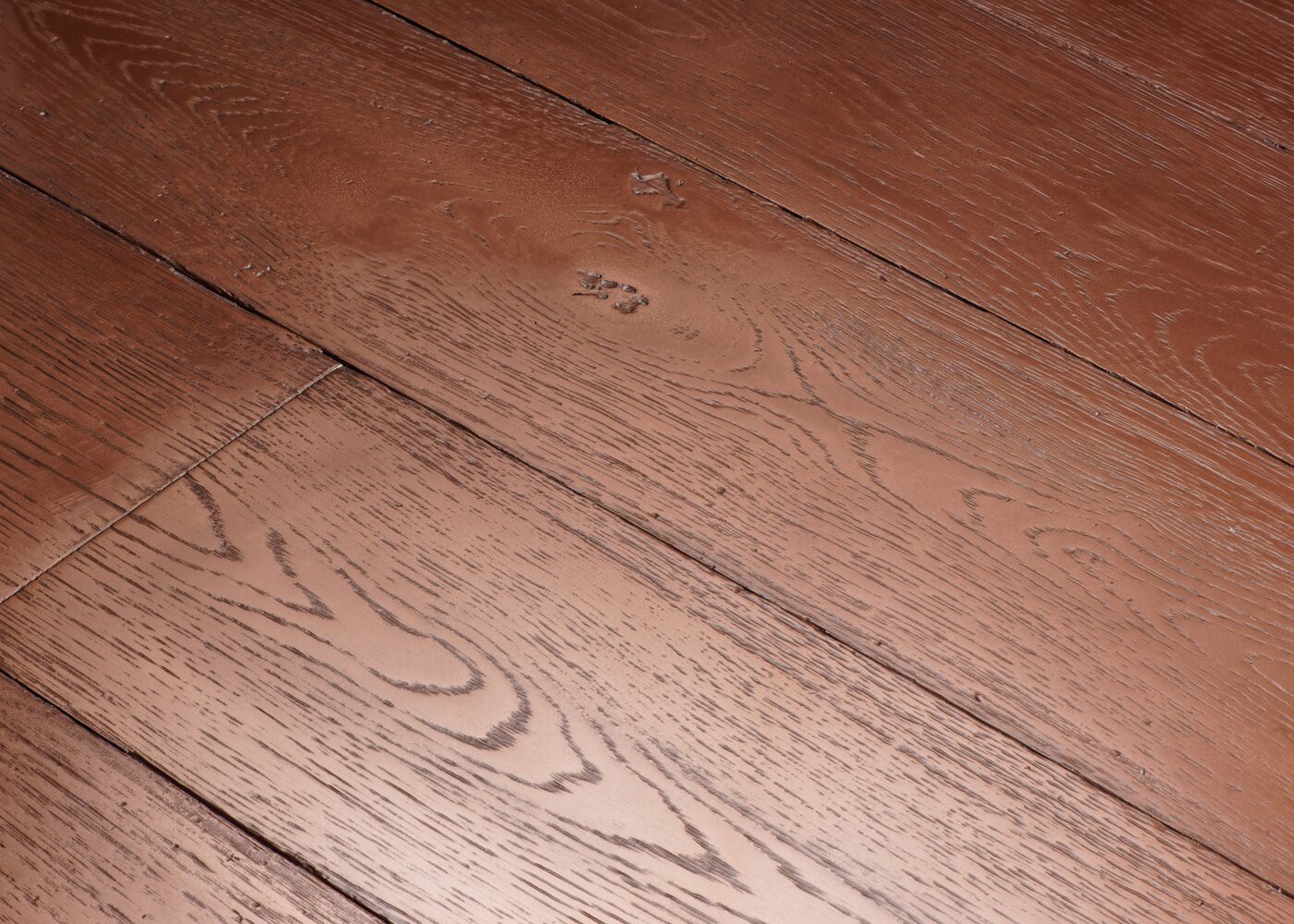 Parquet chêne contrecollé G2 Métal CUIVRE brossé vieilli 15x160x1200-2300