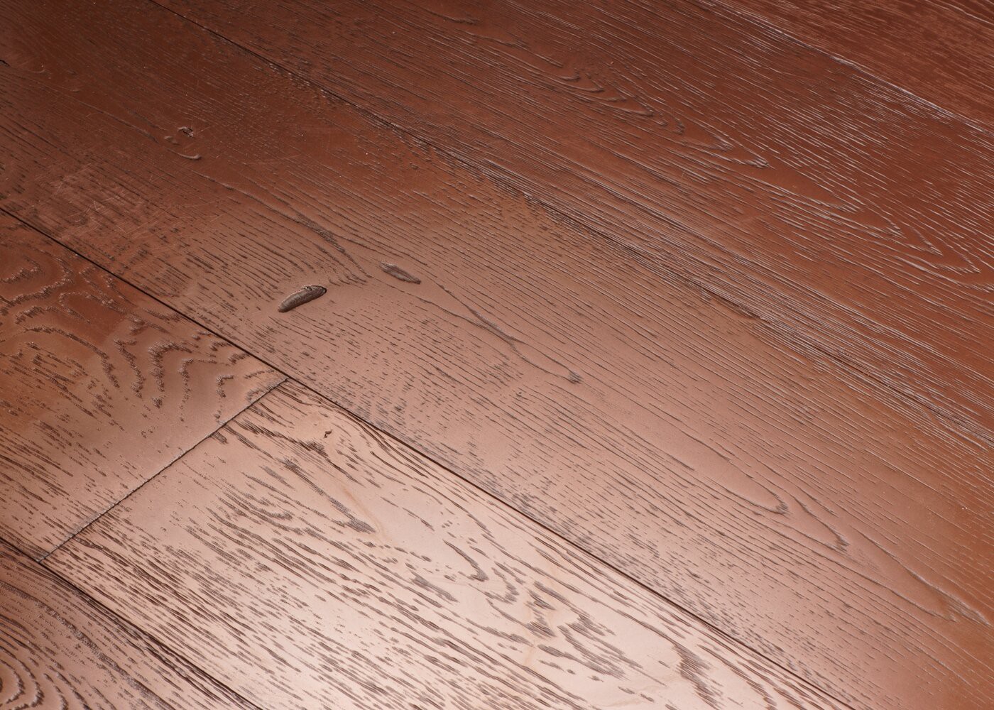 Parquet chêne contrecollé G2 Métal CUIVRE brossé vieilli 15x160x1200-2300