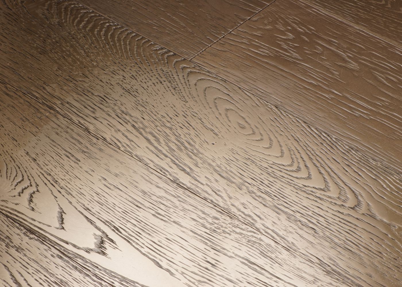 Parquet chêne contrecollé G2 Métal GOLD PEFC brossé 15x160x1200-2300