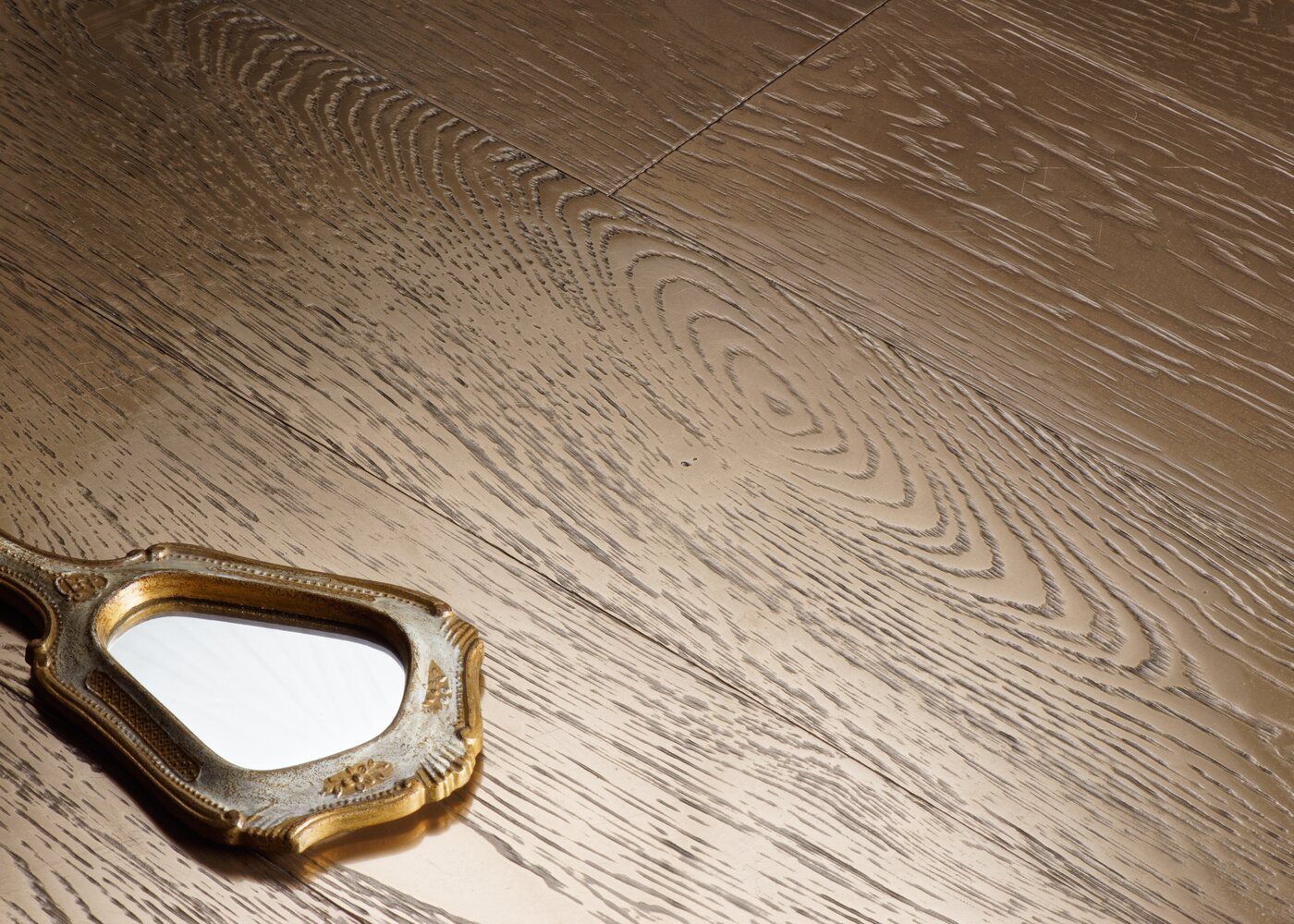 Parquet chêne contrecollé G2 Métal GOLD brossé vieilli 15x160x1200-2300
