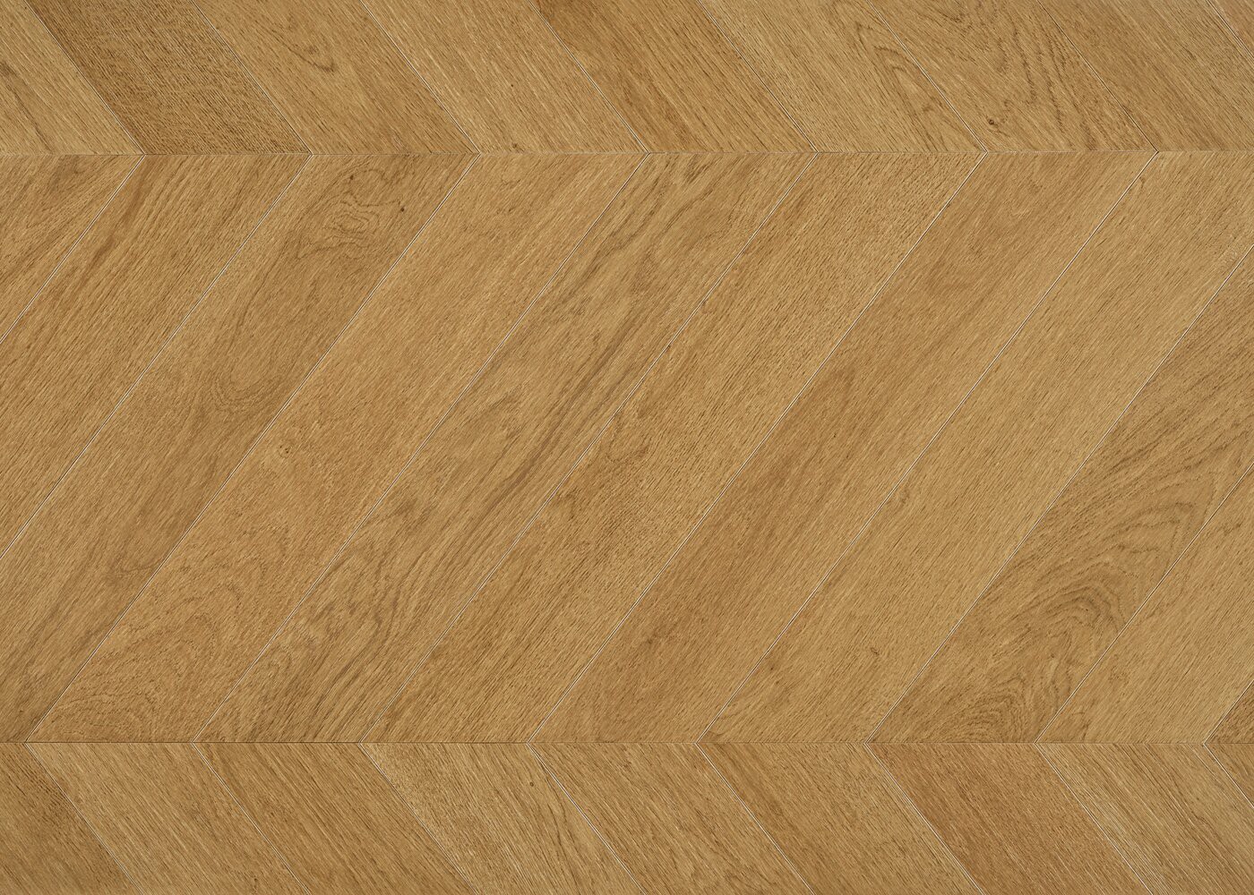 Parquet chêne contrecollé VIENNE Point de Hongrie brossé vernis mat Elégance support HDF angle 45° 12x92x600