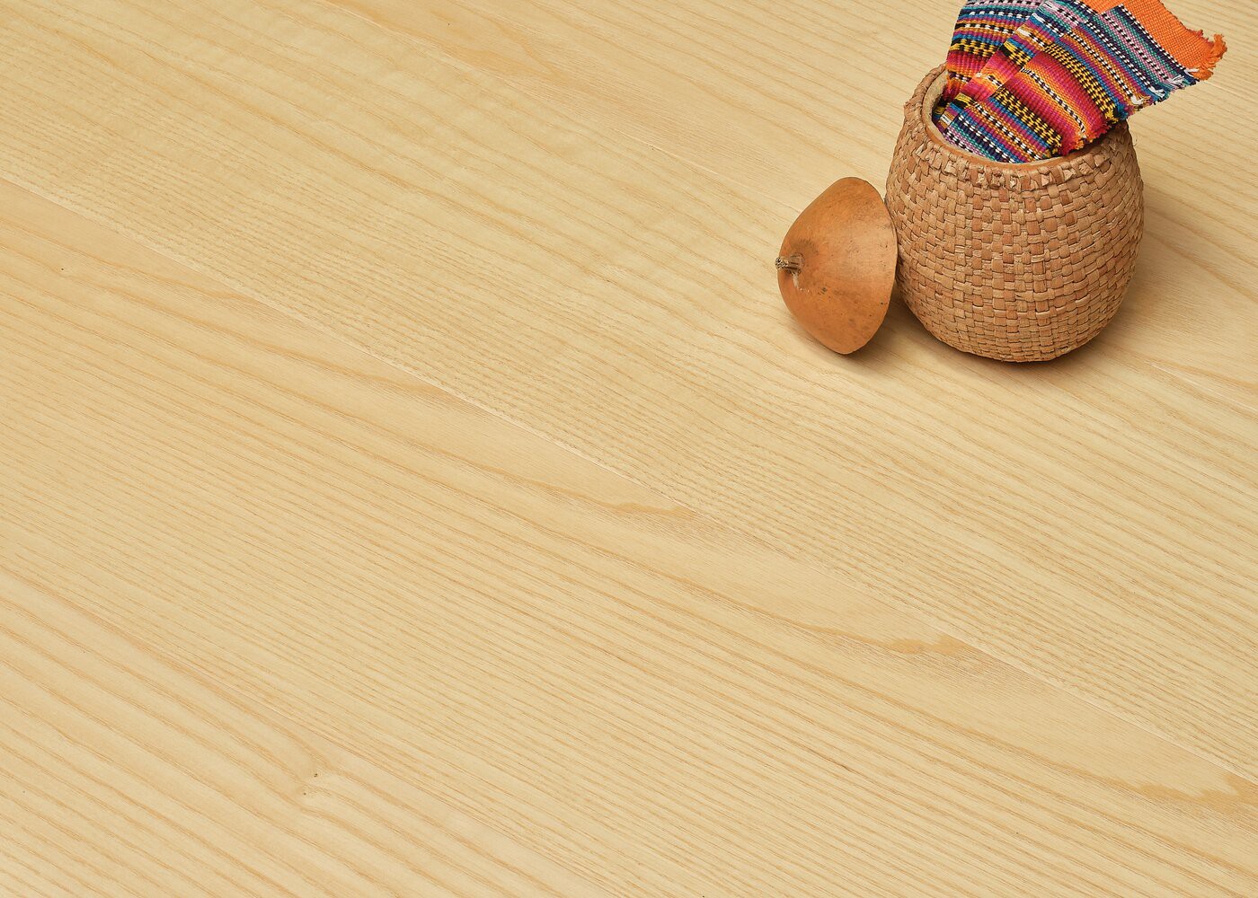 Parquet Frêne contrecollé brossé Premier huilé NATUREL 15x192x2400