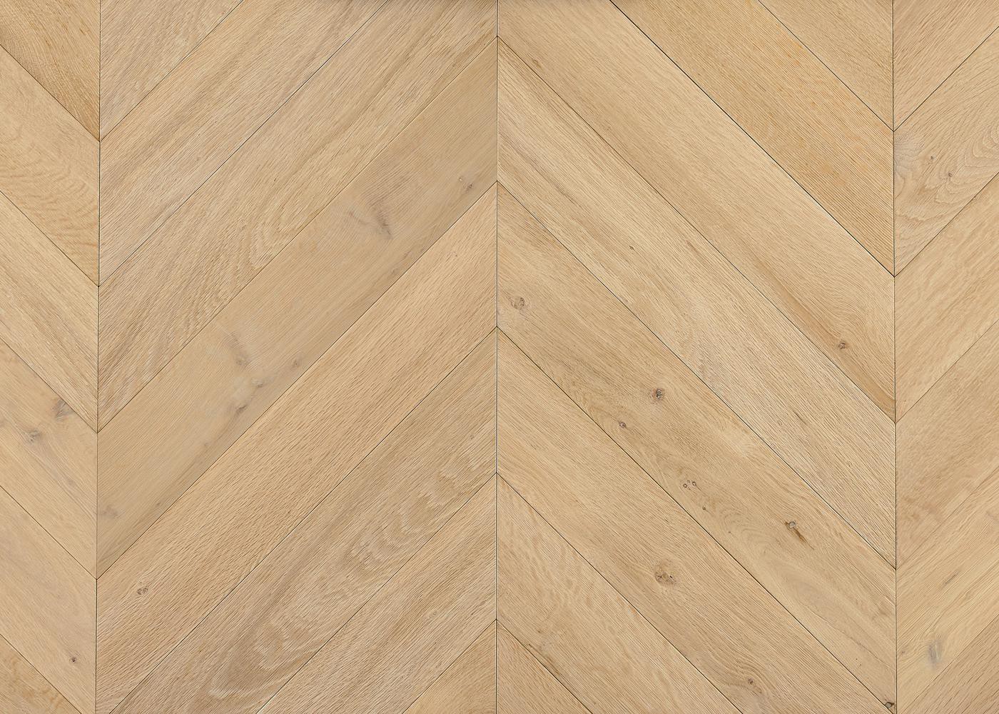 Parquet chêne massif CORDOUE Point de Hongrie brossé GO2 huile aqua 15x120x650(PàT) 45°