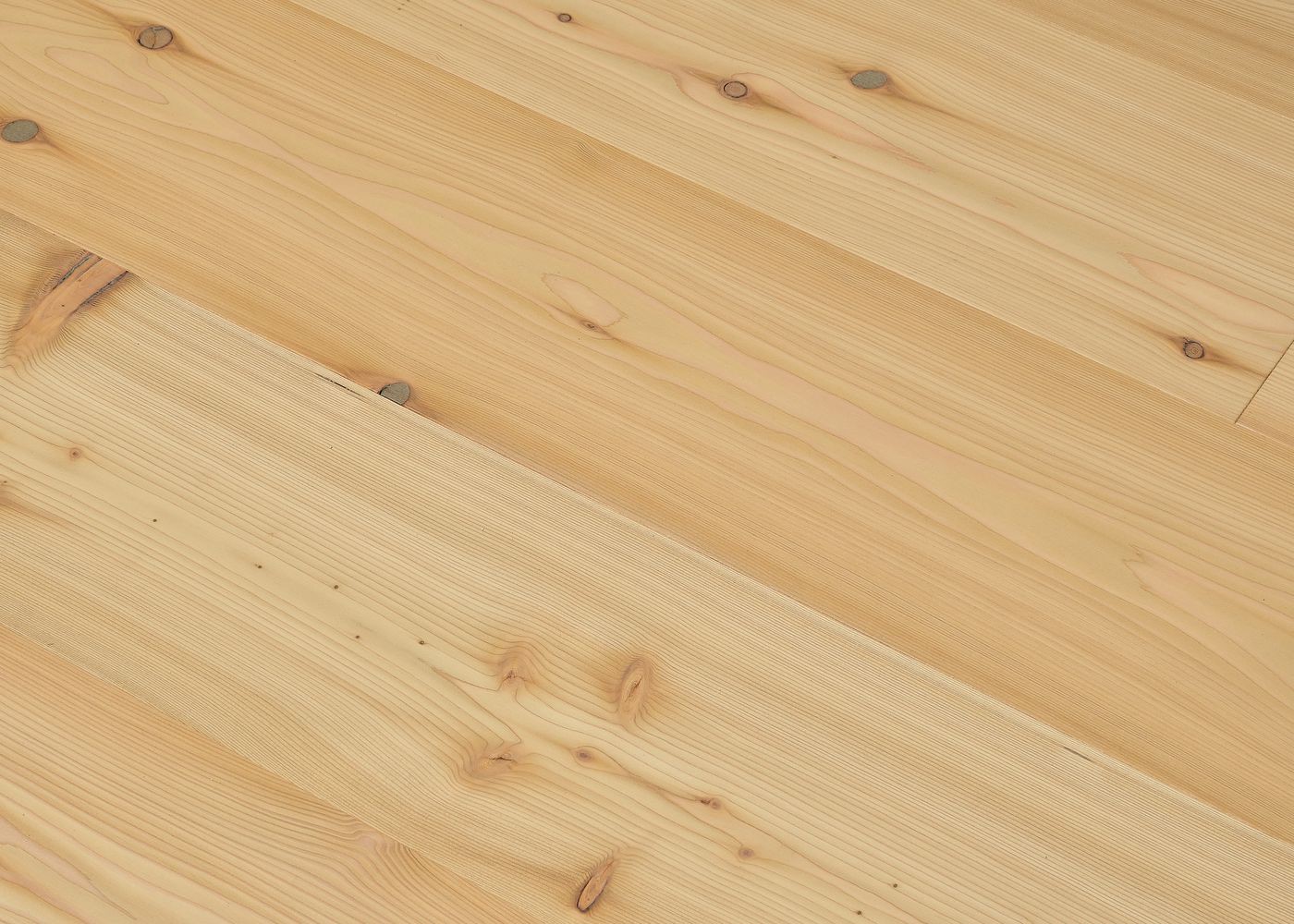 Parquet Mélèze contrecollé brossé Matière huilé BLANC LEGER 15x192x2400
