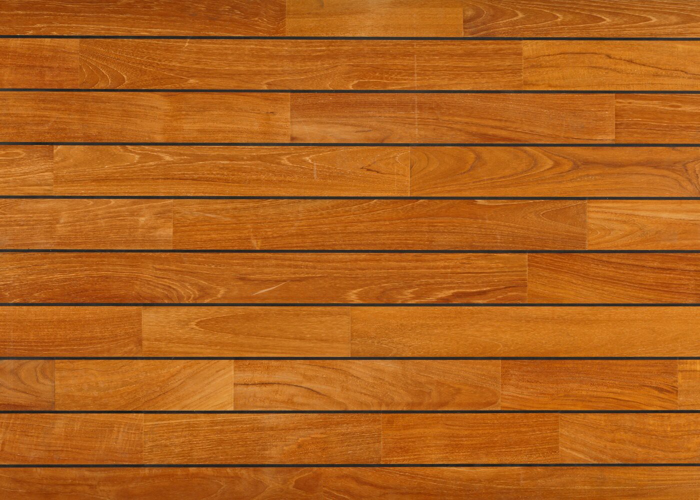 Parquet Teck d'Indonésie massif Pont de bateau huilé 12x90x300-1200