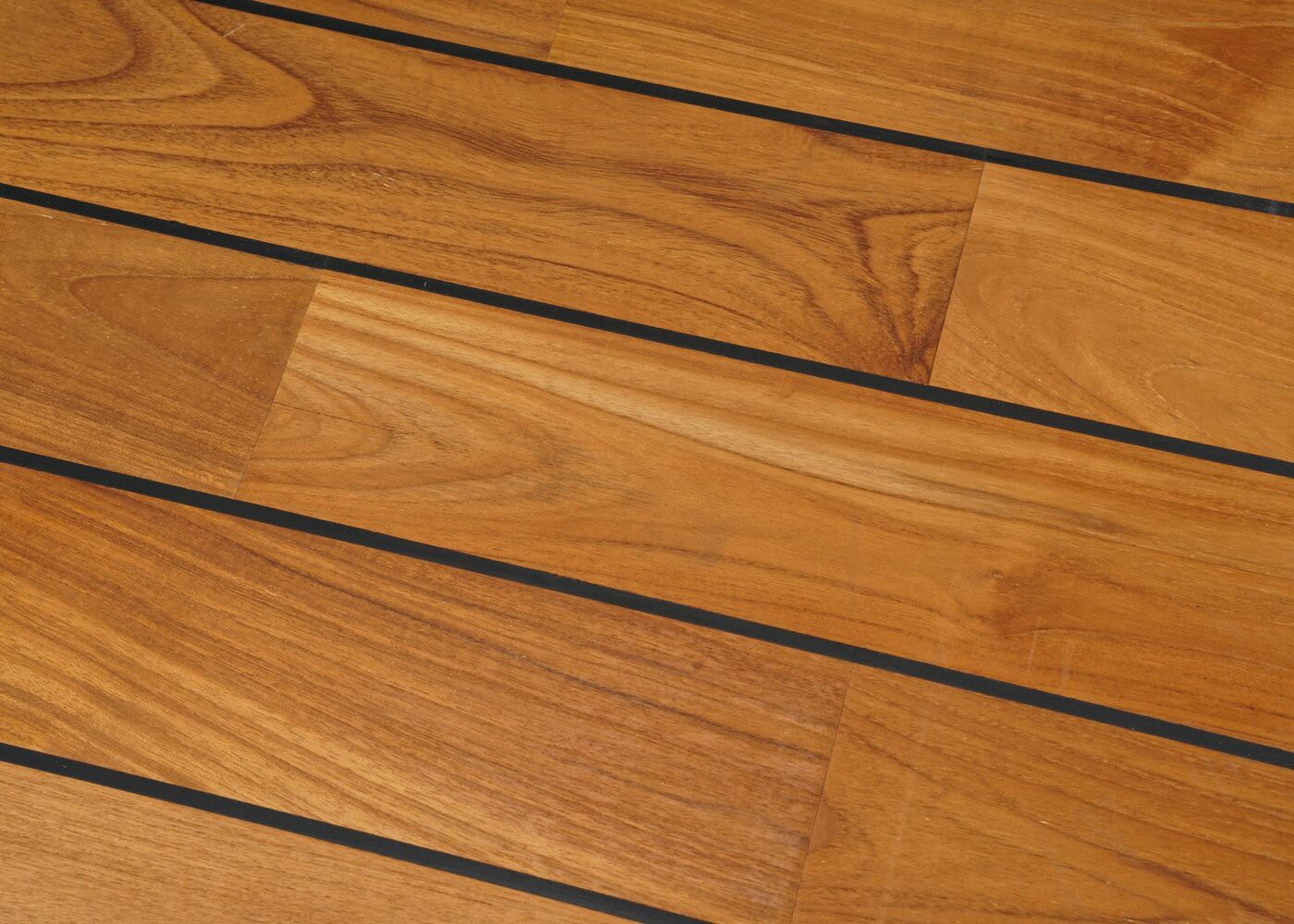 Parquet Teck d'Indonésie massif Pont de bateau huilé 12x90x300-1200