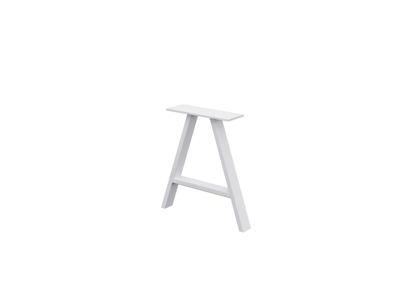 Pied de banc duncan acier peinture epoxy blanc mat ral 9003 50x440x450