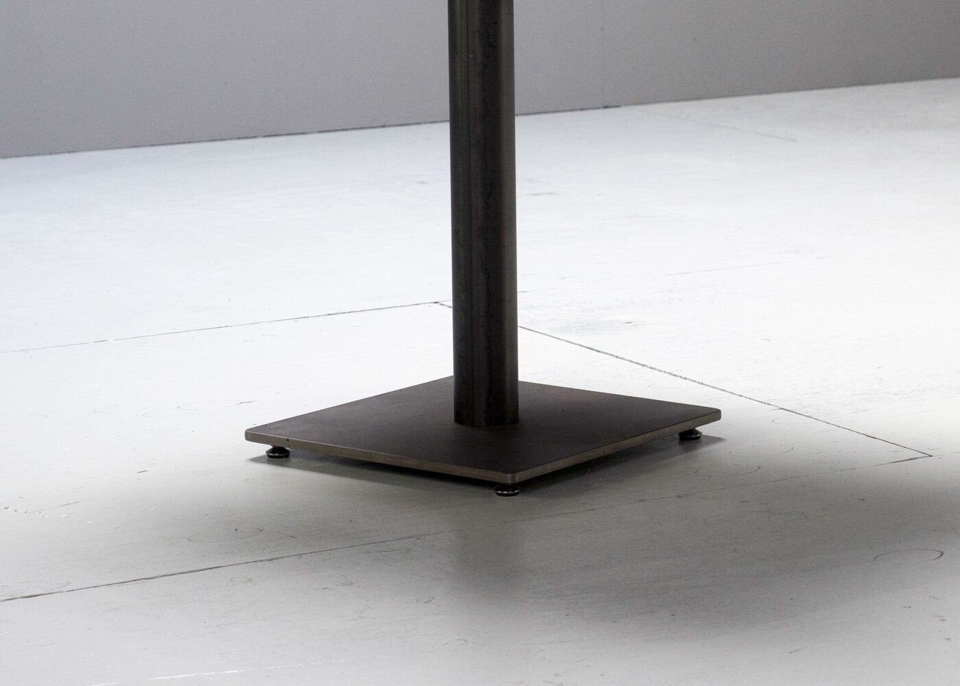 Pied De Table BISTRO Acier D&eacute;graiss&eacute; Brut 80x400x700