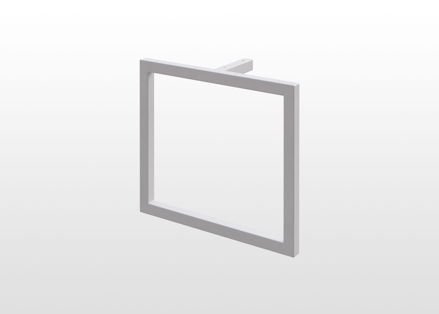 Pied De Table Delta Acier Peinture Epoxy Blanc Mat Ral 50x800x700