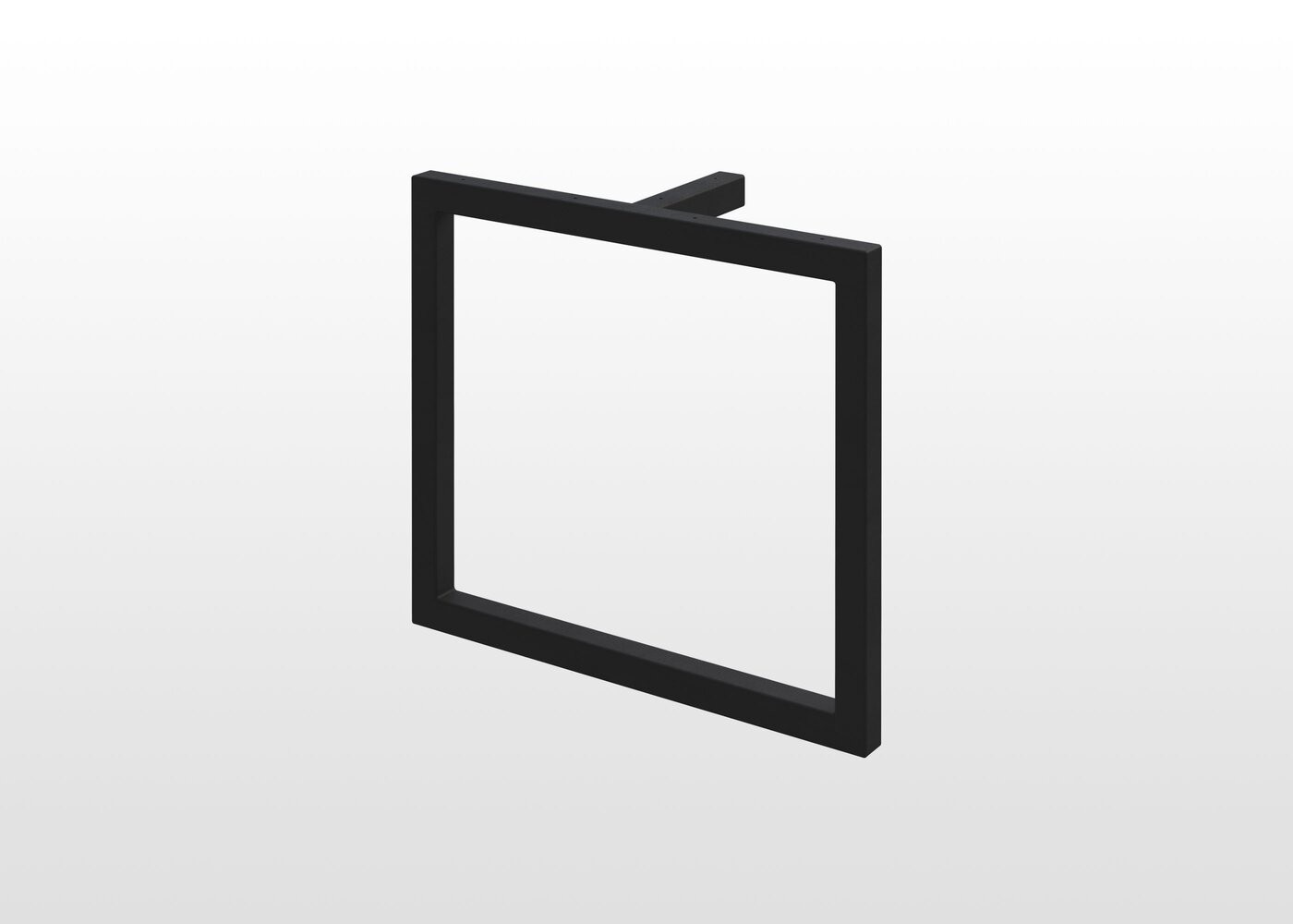 Pied De Table Delta Acier Peinture Epoxy Noir Satine Ral 9005 50x800x700