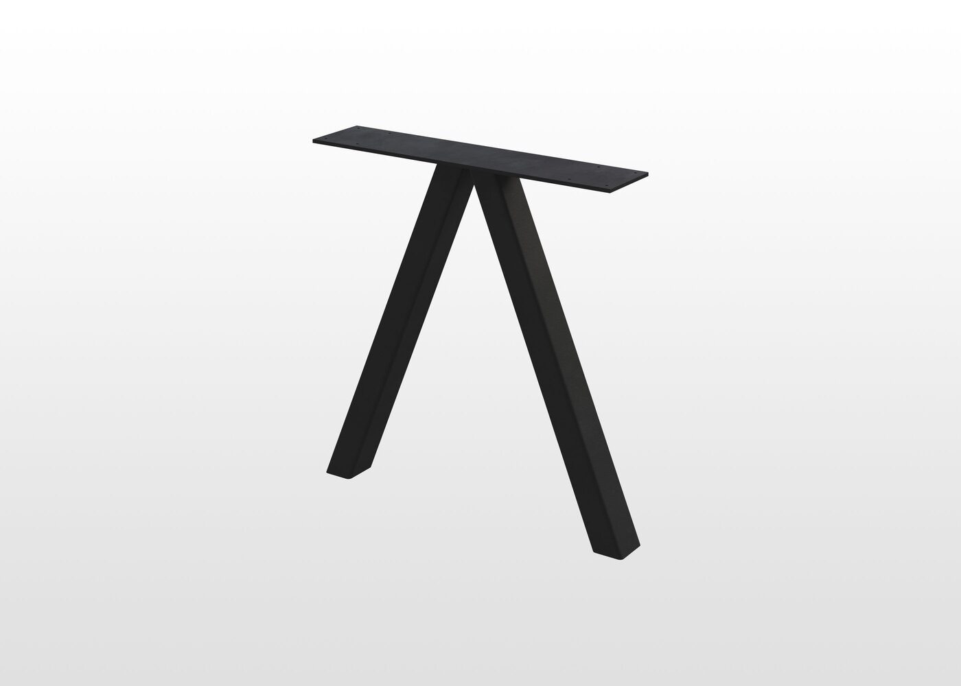 Pied De Table Dolbeau Acier Peinture Epoxy Noir Satine Ral 9005 60x650x700