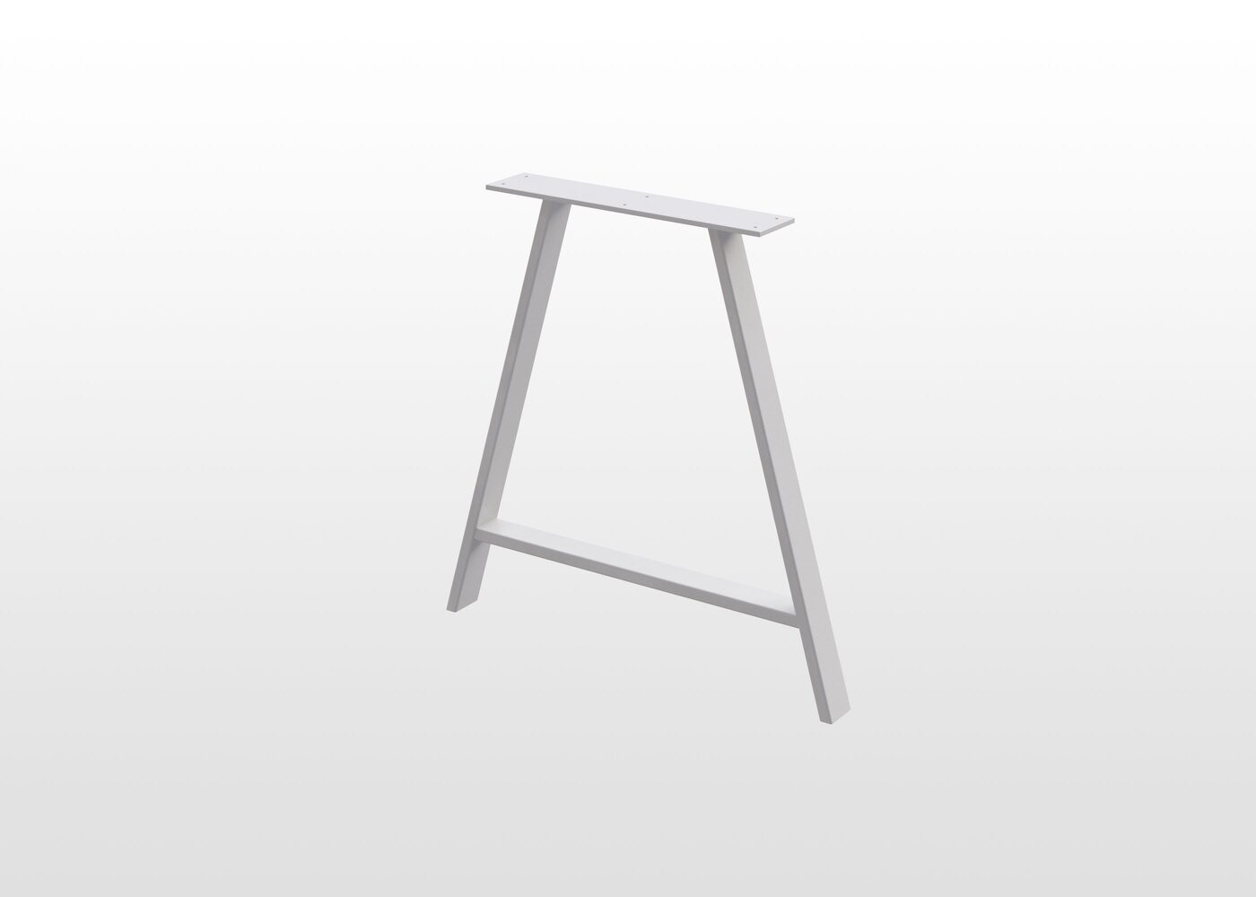 Pied De Table Duncan Acier Peinture Epoxy Blanc Mat 60x700x700