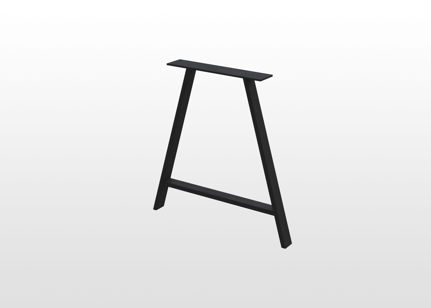 Pied De Table Duncan Acier Peinture Epoxy Noir Satine Ral 9005 60x700x700