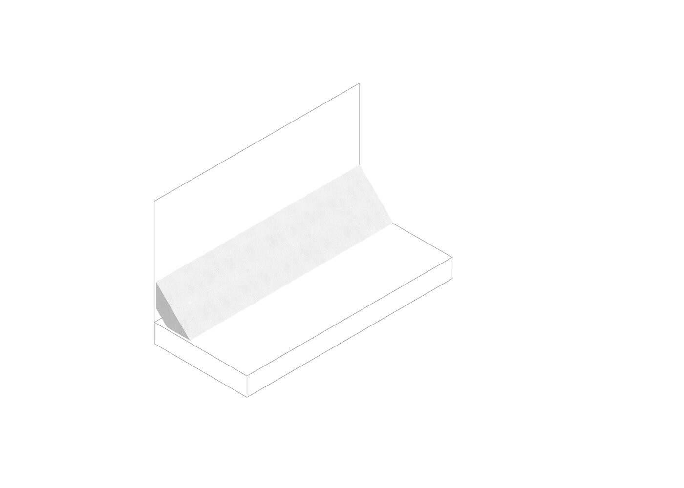 Contre-plinthe MDF triangle pr&eacute;-peint blanc 17x17x2440