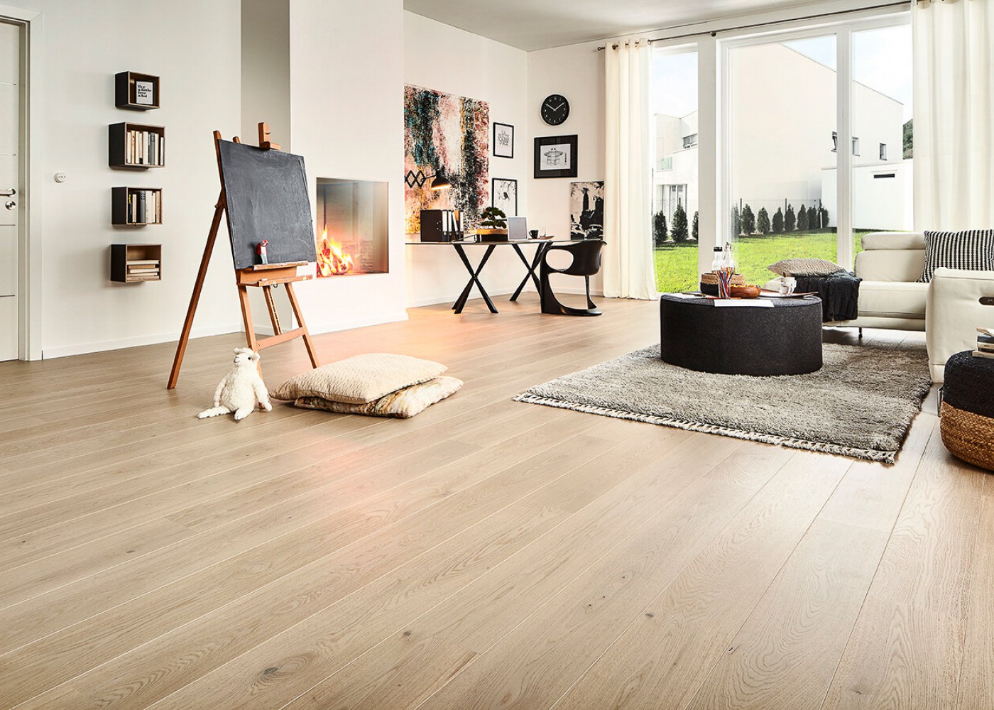 Parquet chêne contrecollé CATANE brossé vernis mat Elégance Click Unifit-X support HDF 14x148x1185