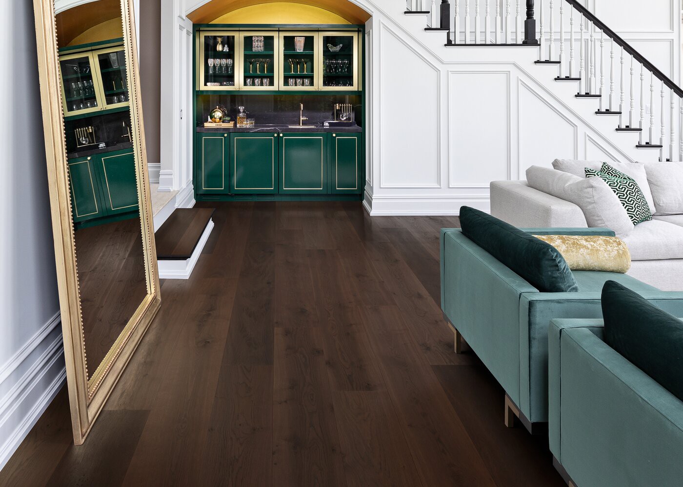 Placage bois densifi&eacute; GO4 Click 5GDry 2.0 Ch&ecirc;ne thermo-chauff&eacute; Olmeta El&eacute;gance vernis extra-mat usage commercial 11.2x206x2200