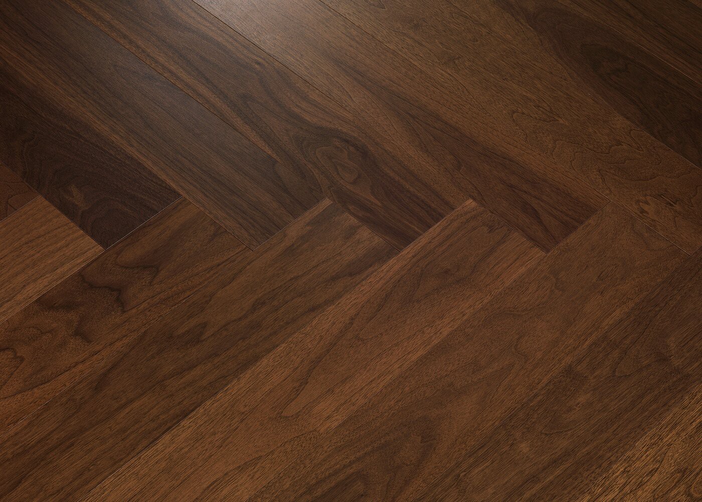 Sol plaqu&eacute; bois Noyer bross&eacute; vernis extra-mat - Swing - Select 10x121x593