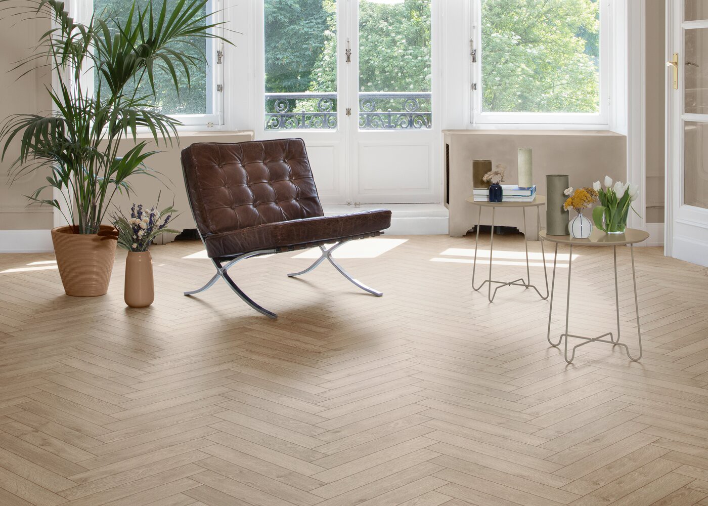 Sol stratifi&eacute; Ch&acirc;teau B&acirc;ton Rompu GO4 Ch&ecirc;ne Texas Light Natural B&acirc;ton rompu lame droite 8x84x504