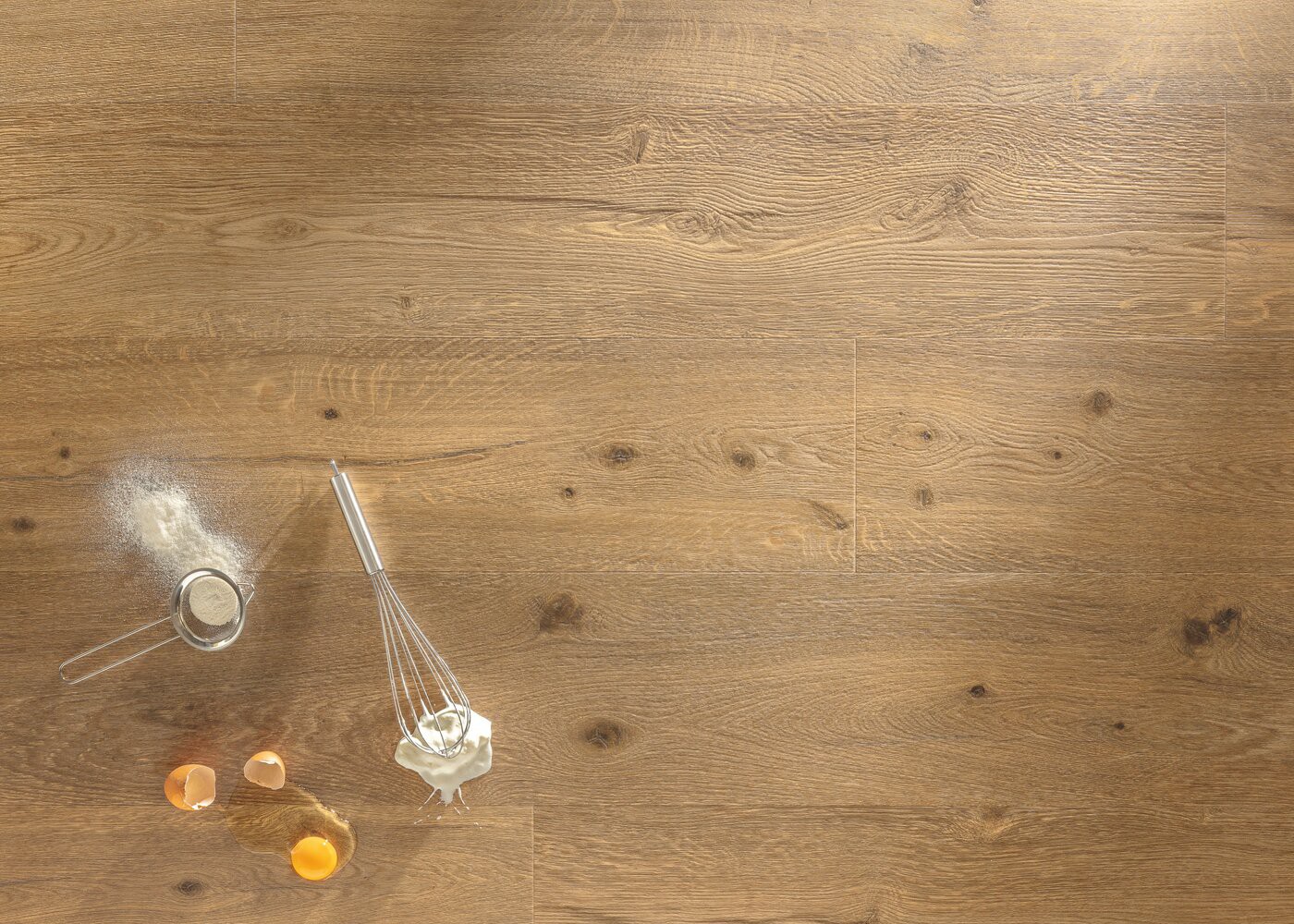 Vinyle rigide Chêne Caramello passage commercial 4.5x225x1524