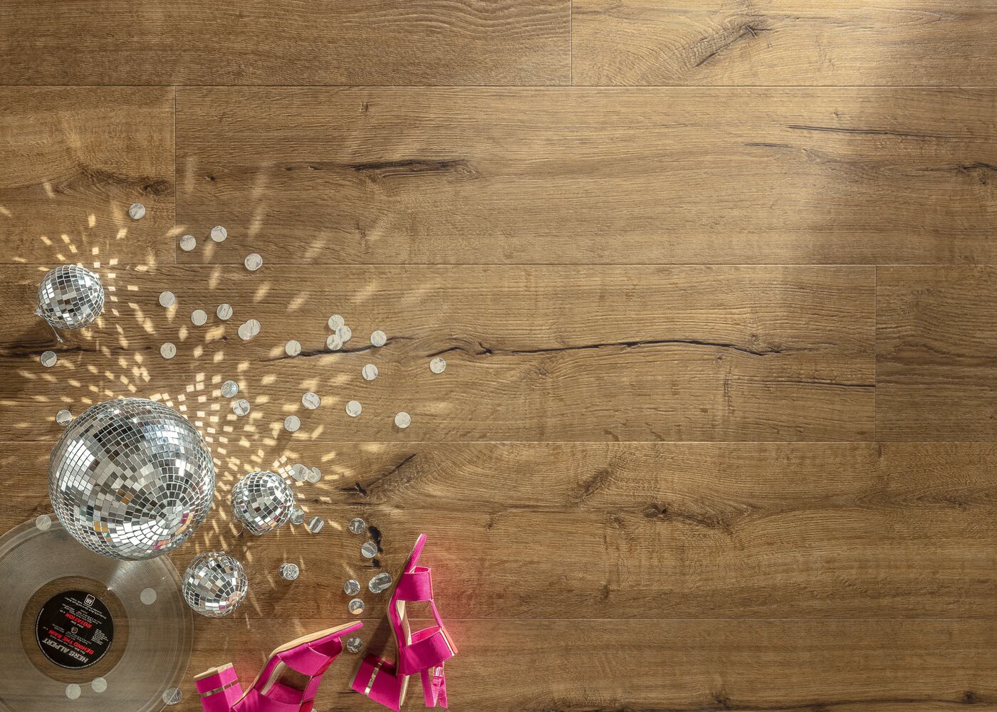 Vinyle rigide Chêne Havana passage commercial 4.5x225x1524