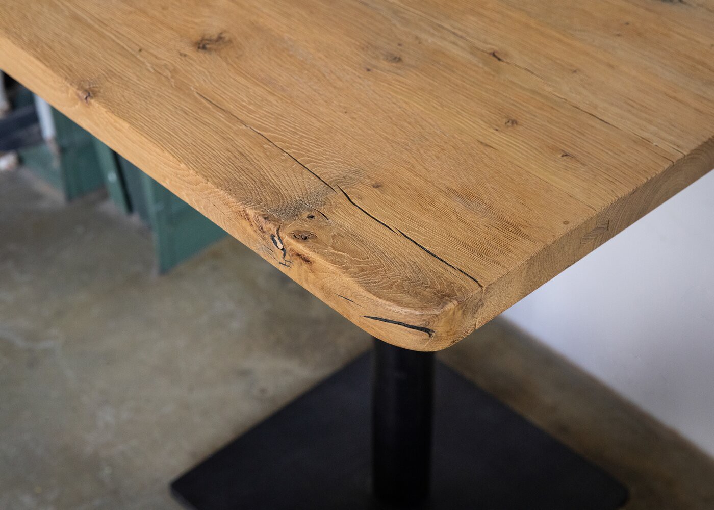 Pied De Table BISTRO Acier D&eacute;graiss&eacute; Brut 80x400x700