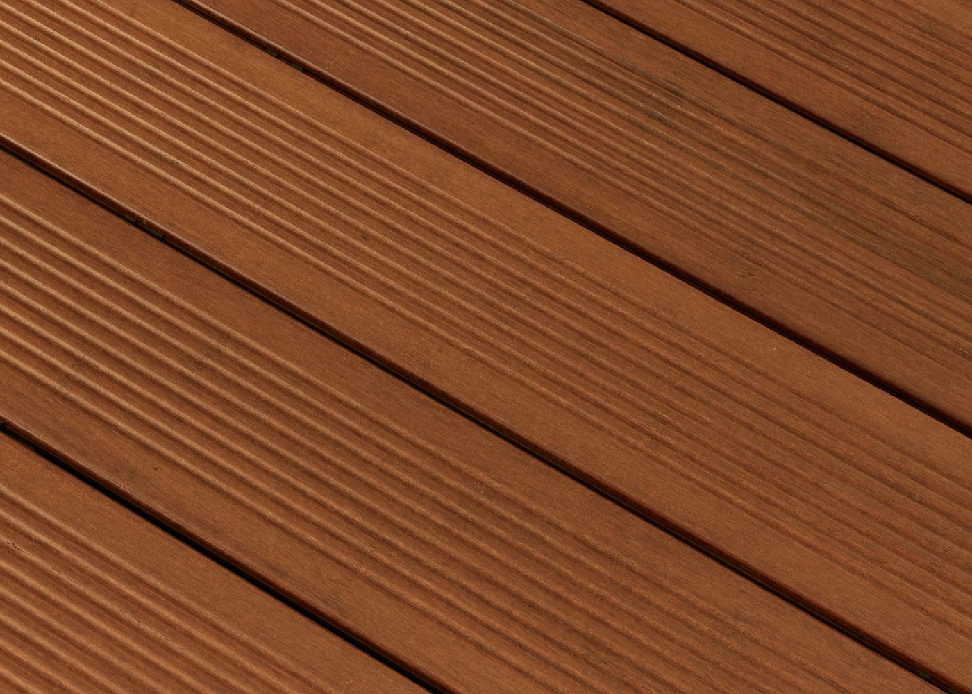 Terrasse Bambou thermochauffé teinte Noisette fixation invisible réversible 20x140x1850