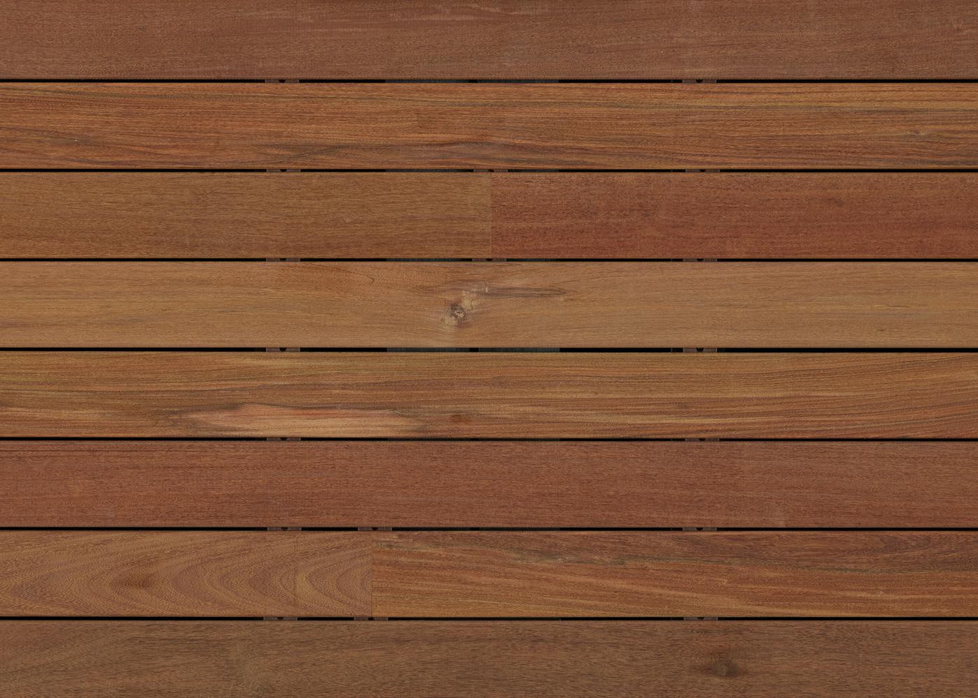 Lame de terrasse Ipé fixation invisible 1 face lisse - rainure et languette bout Lisse 21x100x800-2100
