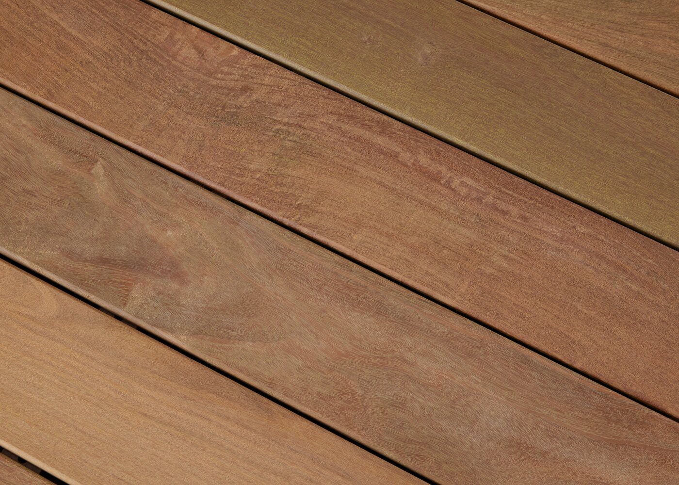 Lame de terrasse Ip&eacute; fixation invisible 1 face lisse - rainure et languette bout Lisse 21x145x800-2100