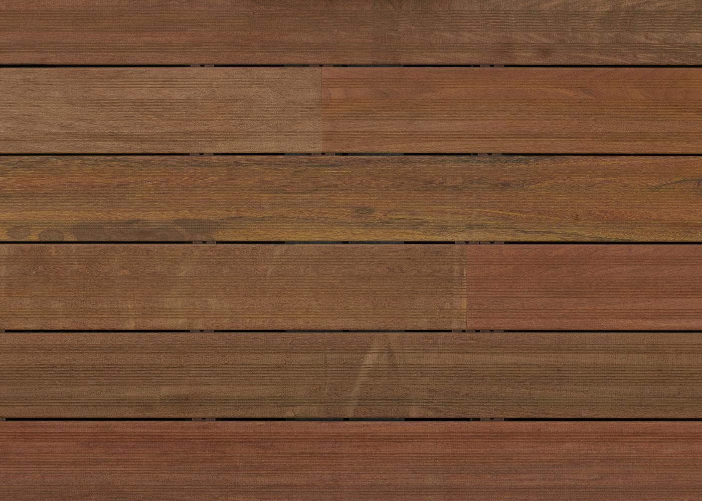 Ipé choix courant fixation invisible 1 face striée 3 Peignes - rainure et languette en bout 21x145x800-2100