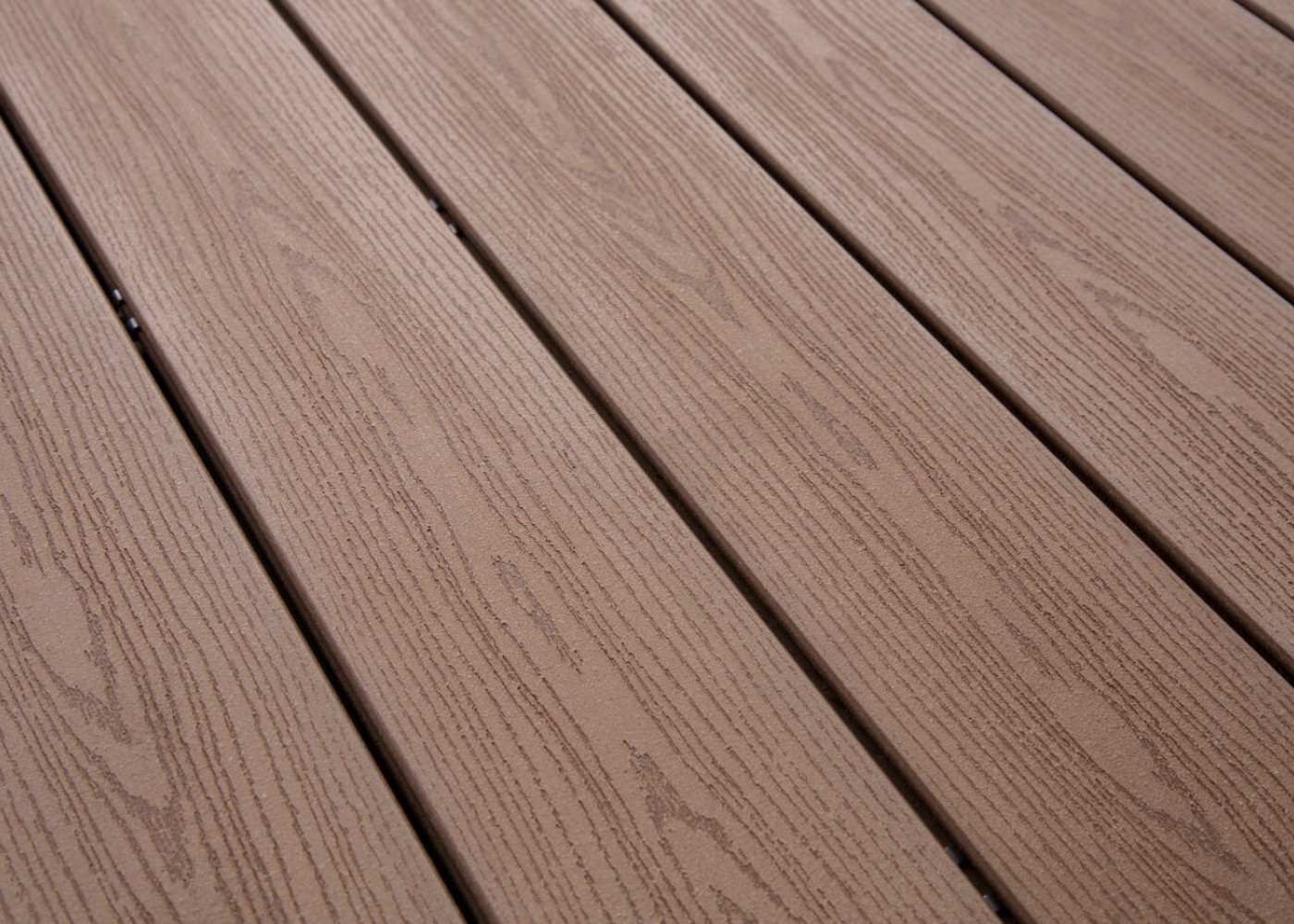 Terrasse composite El&eacute;gance fixation invisible Brun Exotique structur&eacute; 23x138x4000