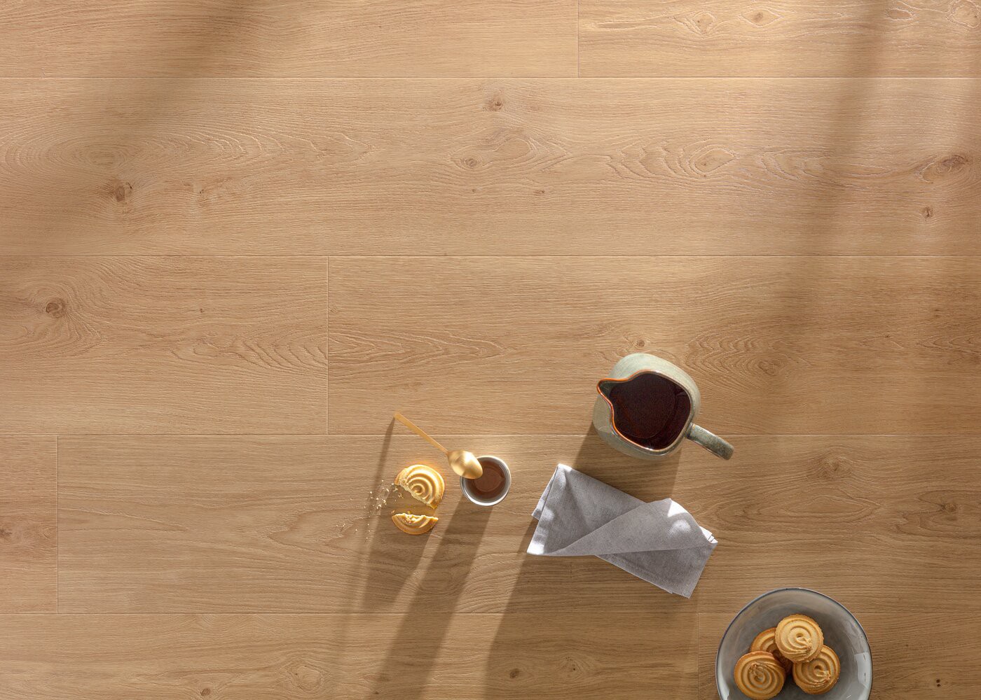 Vinyle rigide Ch&ecirc;ne Cognac passage commercial 4.5x225x1524