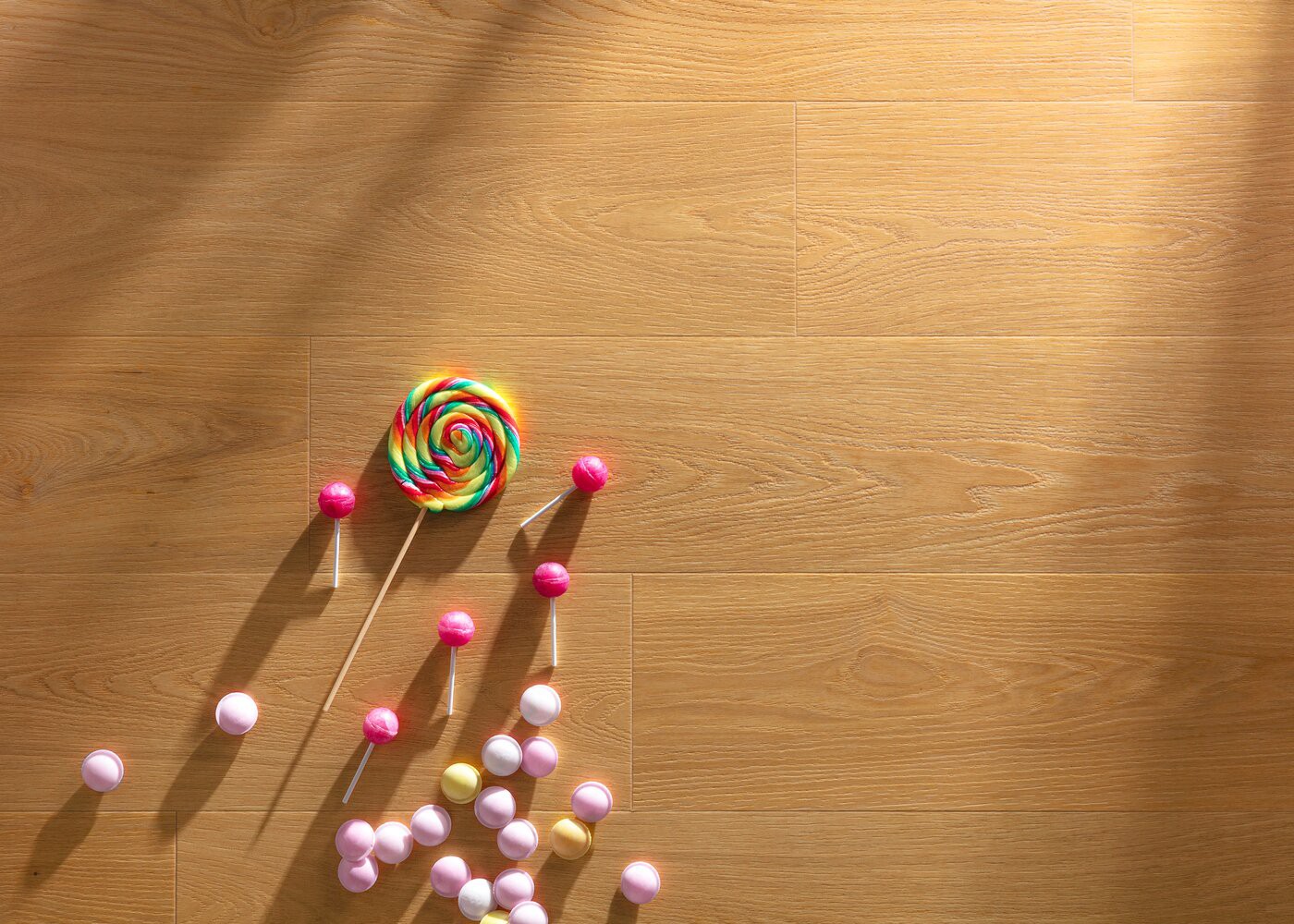 Vinyle rigide Ch&ecirc;ne Honey passage commercial 4.5x225x1524