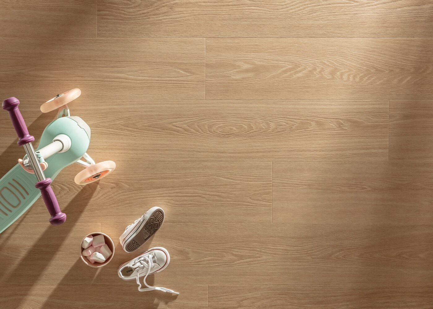 Vinyle rigide Ch&ecirc;ne Cannel&eacute; passage r&eacute;sidentiel 4x178x1219