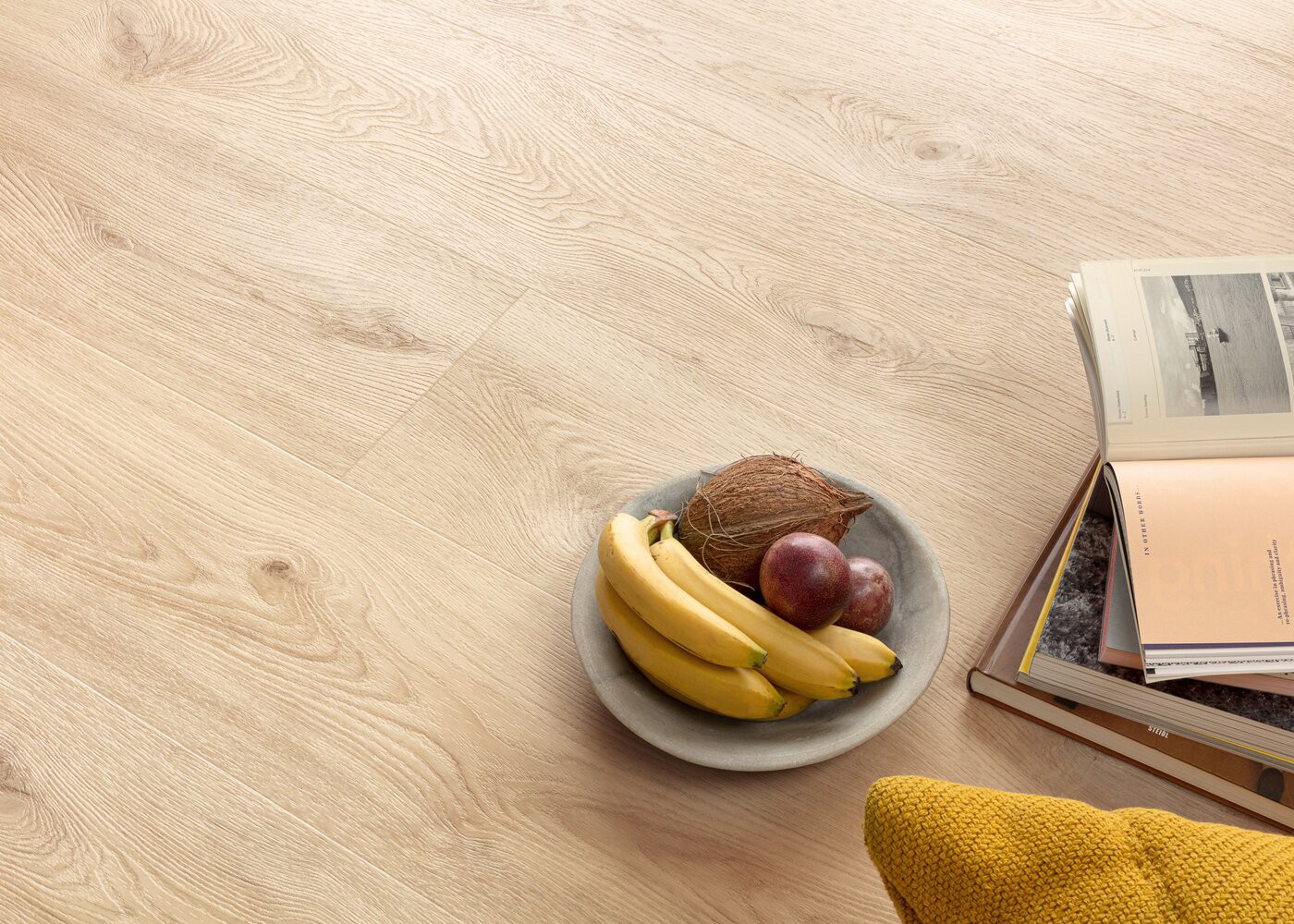 Vinyle rigide Ch&ecirc;ne Seychelles XL passage commercial 4.5x240x2000